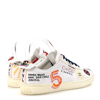 Chanel x Pharrell Williams Canvas Womens Sneakers 36.5 White Multicolor 10 of 18
