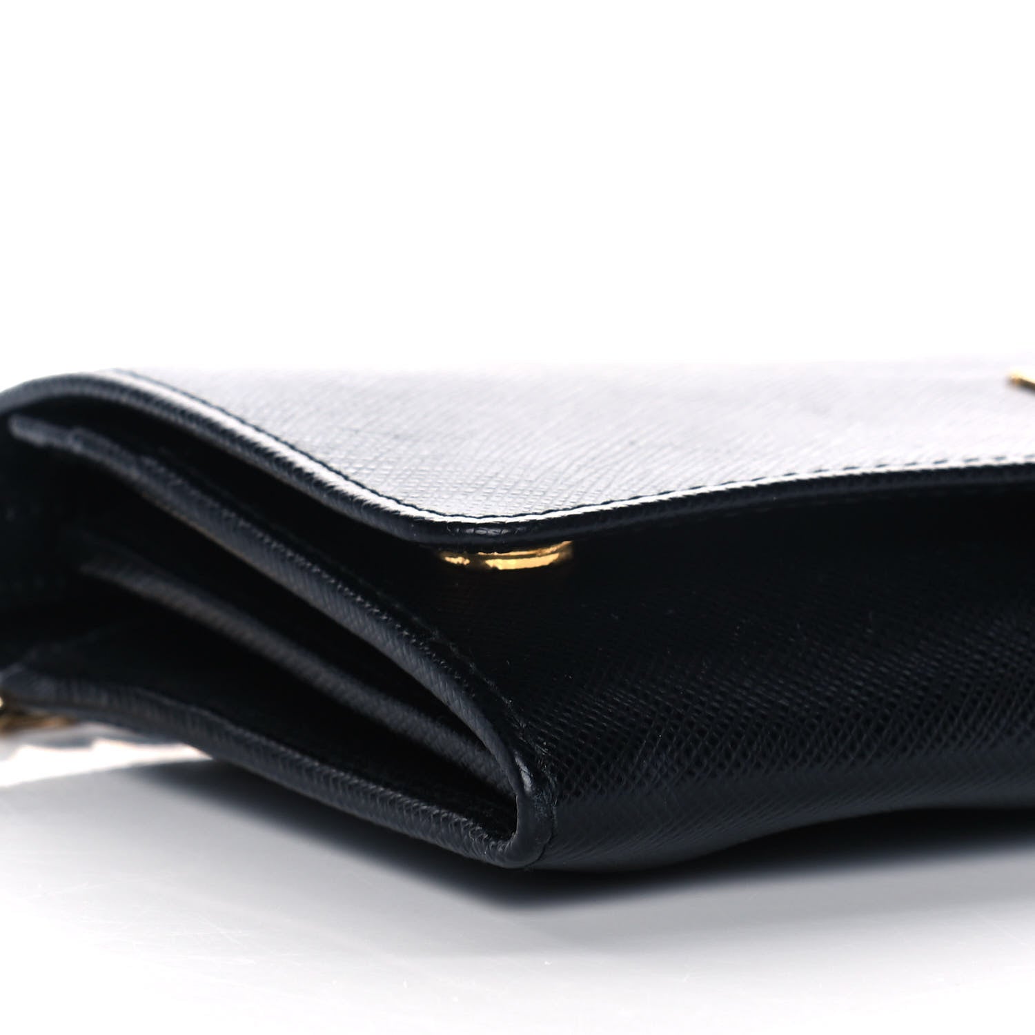 Prada Saffiano Lux Chain Wallet Black 7 of 11