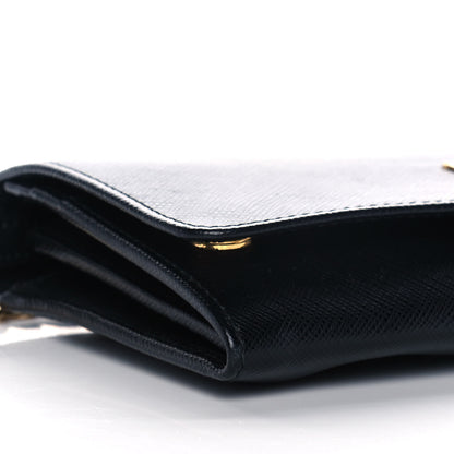Prada Saffiano Lux Chain Wallet Black 7 of 11
