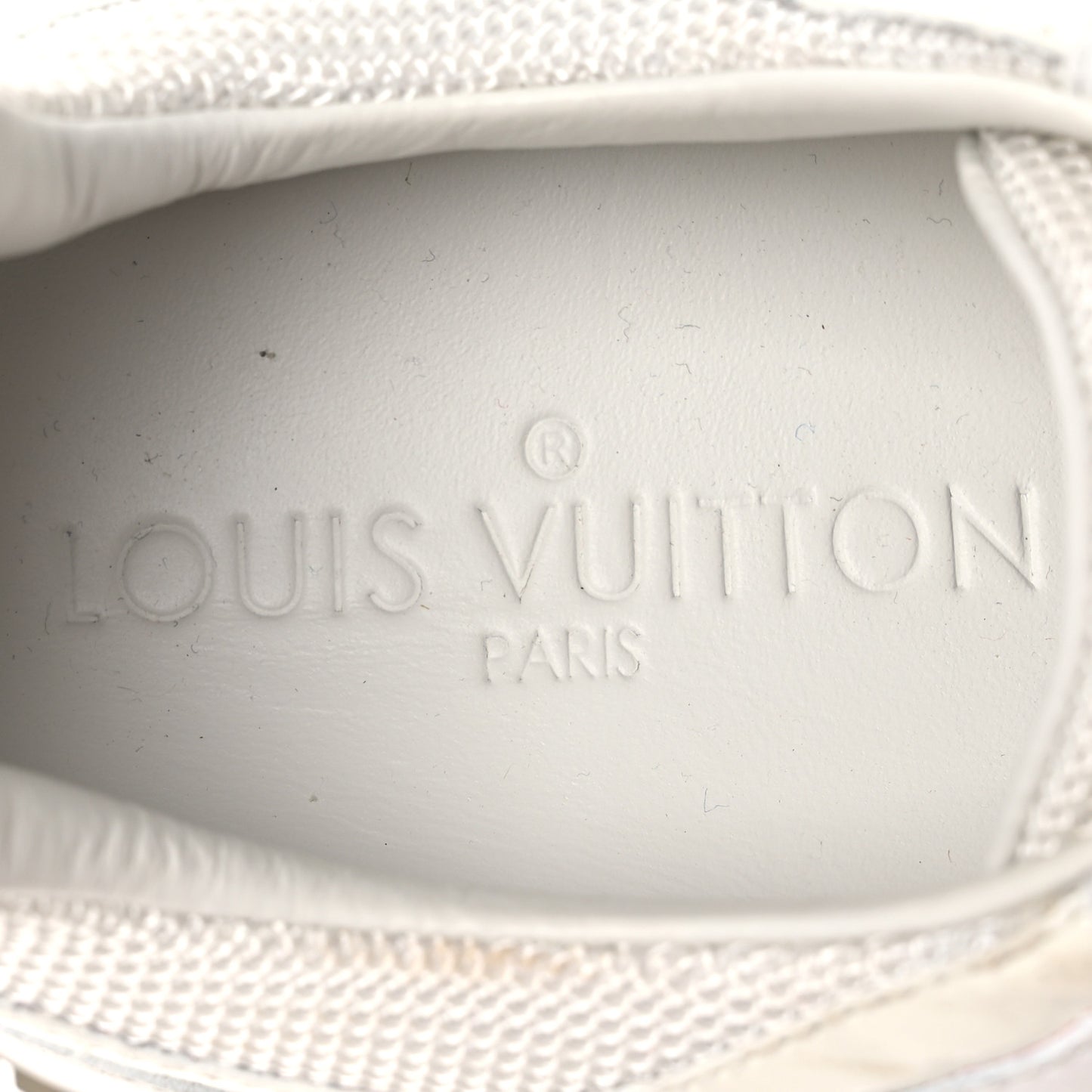 Calfskin Mesh Run Away Sneakers 37.5 White