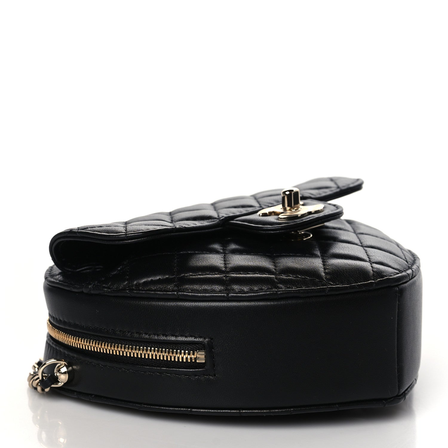 Chanel Lambskin Quilted CC In Love Heart Bag Black 4 of 9