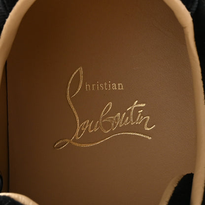 Christian Louboutin Veau Velours Spikes Womens Vieira Flat Sneakers 37 Black 6 of 14