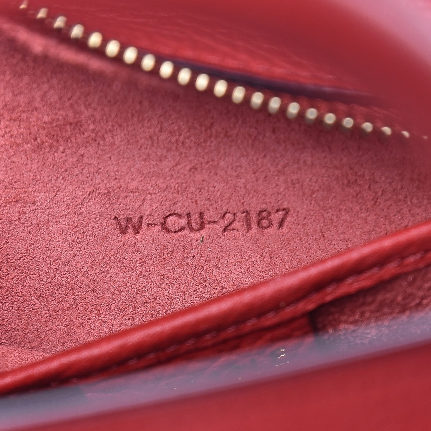 Celine Drummed Calfskin Nano Luggage Red 9 of 9
