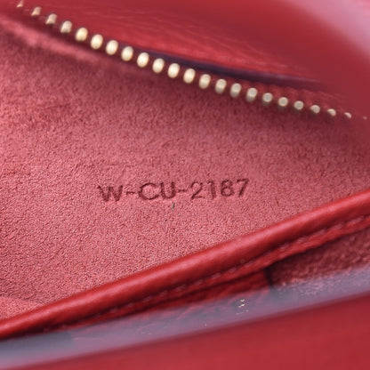Celine Drummed Calfskin Nano Luggage Red 9 of 9