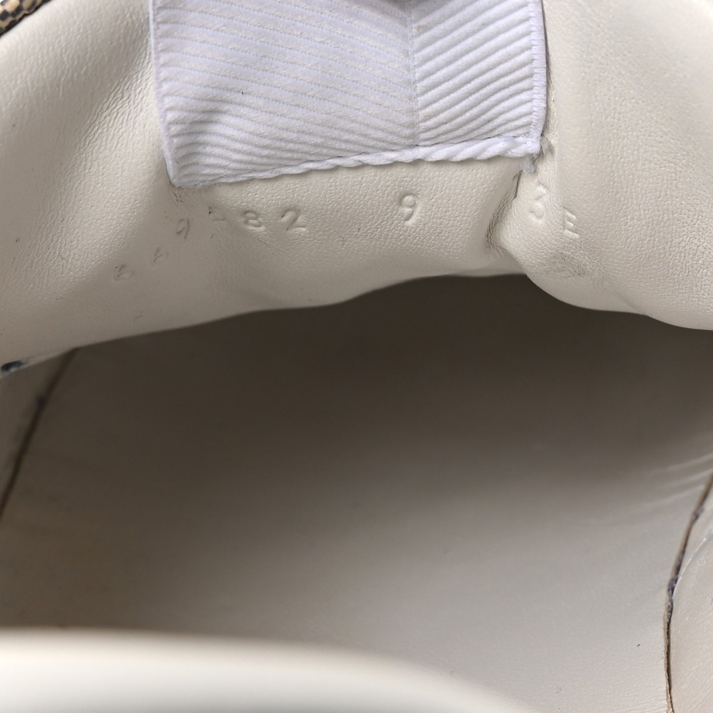 GG Supreme Calfskin Monogram Mens Interlocking G 55mm Sneakers 9 Beige Blue Black