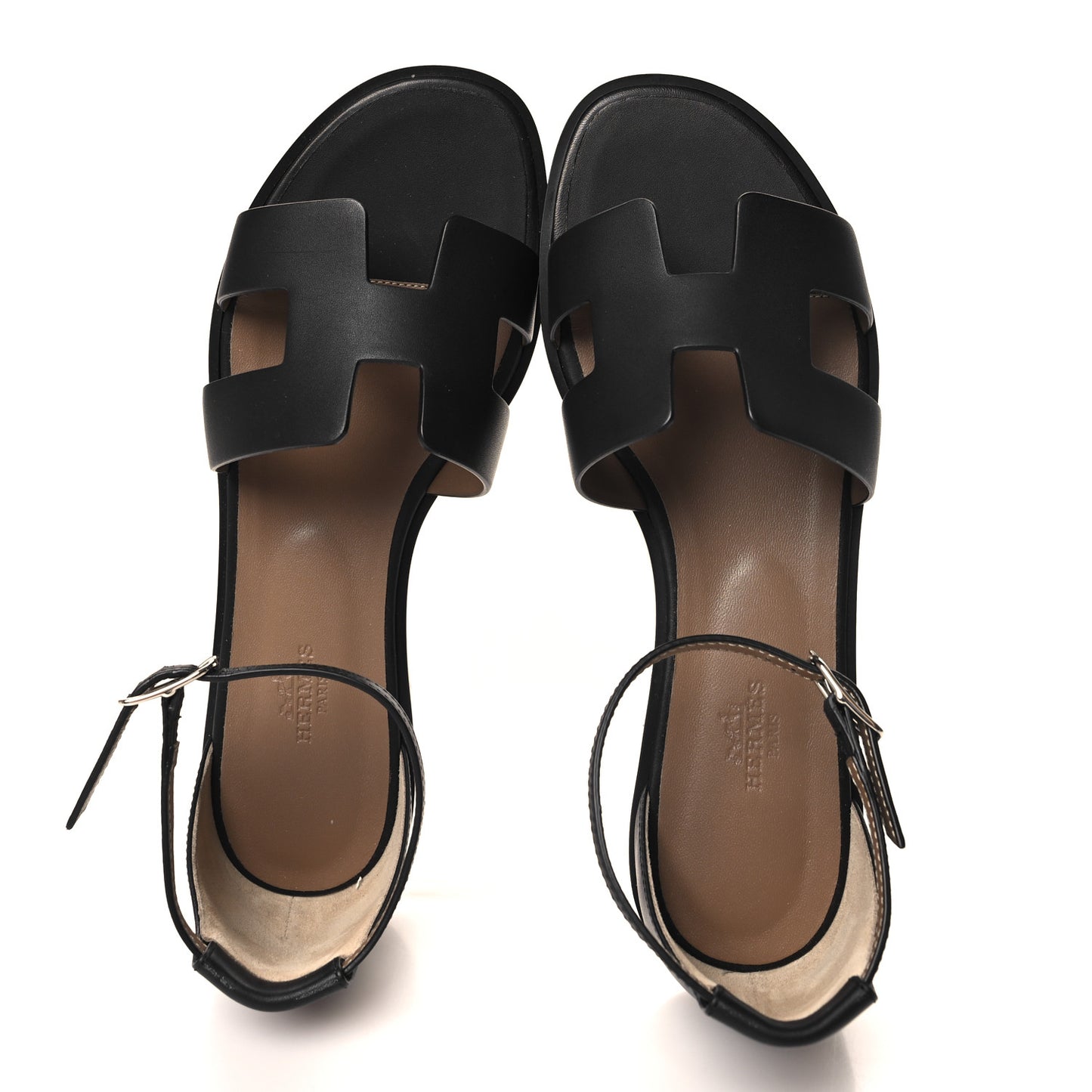 Calfskin Santorini Sandals 38.5 Black