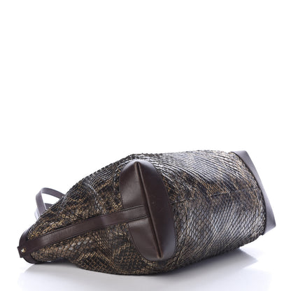 Gucci Python Medium Craft Tote Brown 5 of 15