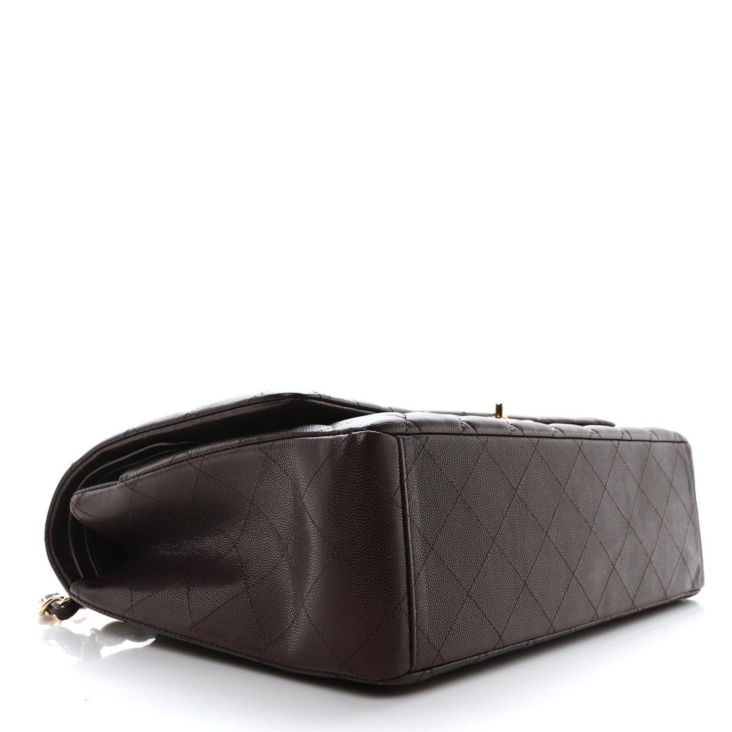 Caviar Quilted Maxi Double Flap Burgundy