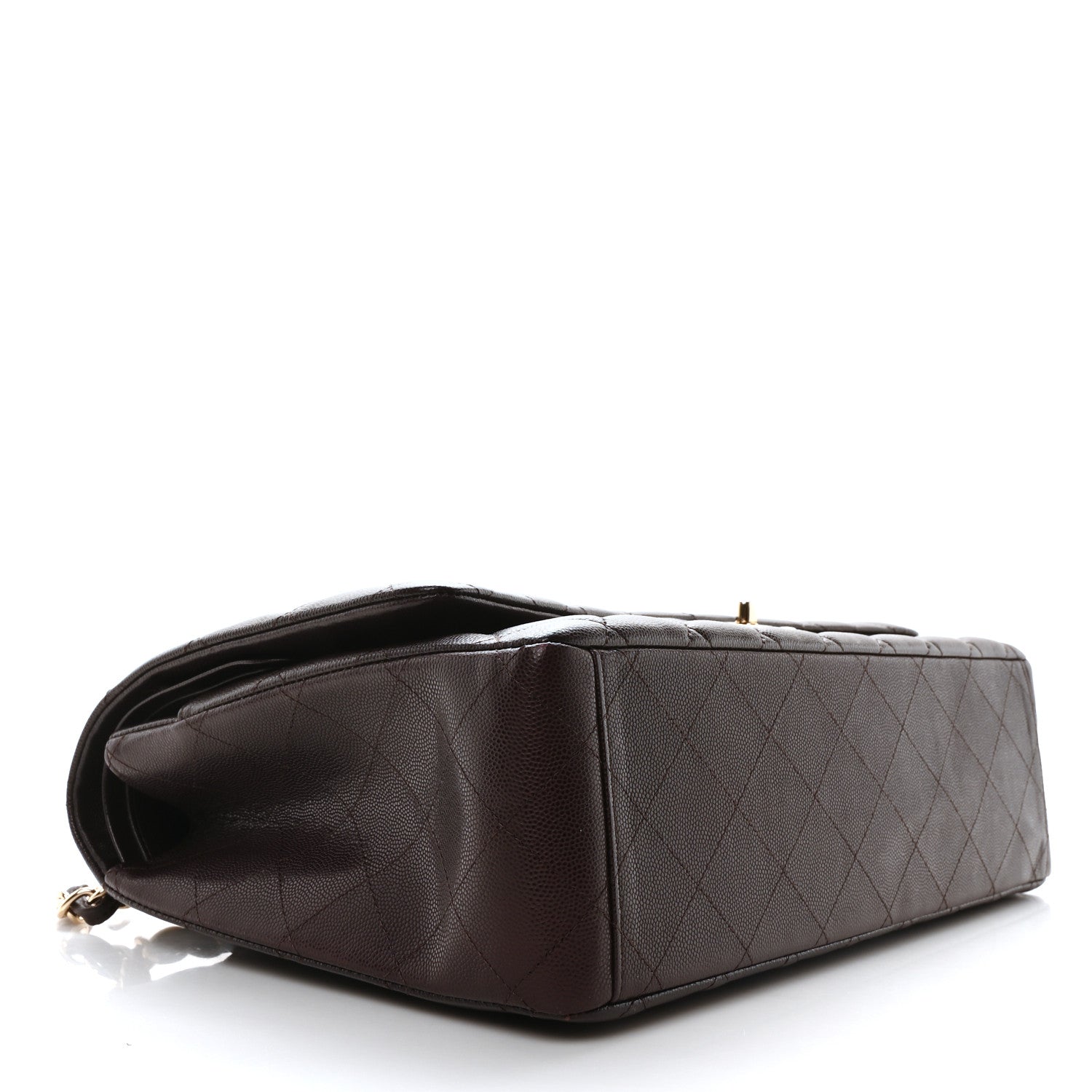 Chanel Caviar Quilted Maxi Double Flap Burgundy 4 of 10