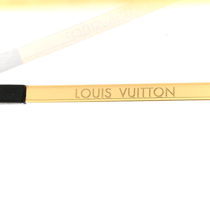 Louis Vuitton Metal Monogram Grease Sunglasses Z1172W Gold 5 of 8