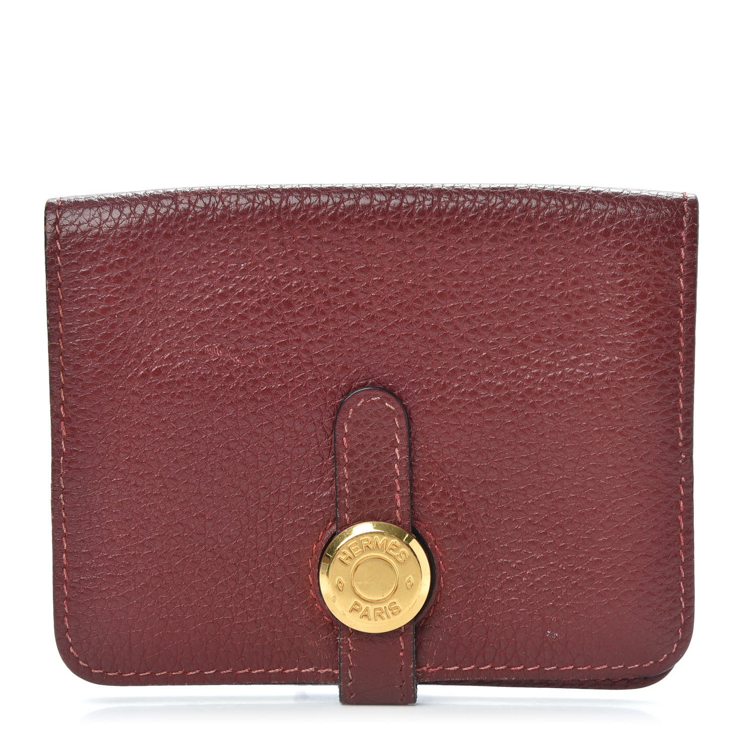 Hermes Togo Dogon Card Case Rouge H 1 of 6
