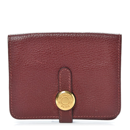 Hermes Togo Dogon Card Case Rouge H 1 of 6