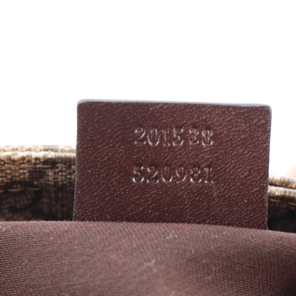 Gucci GG Supreme Monogram Small Flat Messenger Bag Dark Brown 7 of 10