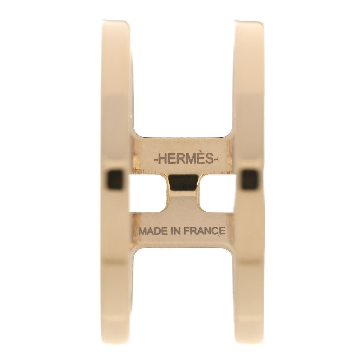 Permabrass H En Rond Scarf Ring Gold White