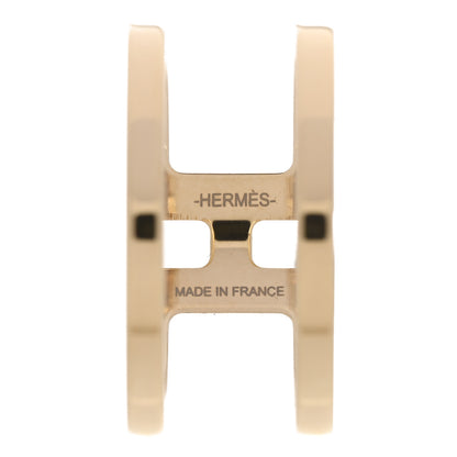 Hermes Permabrass H En Rond Scarf Ring Gold White 3 of 4