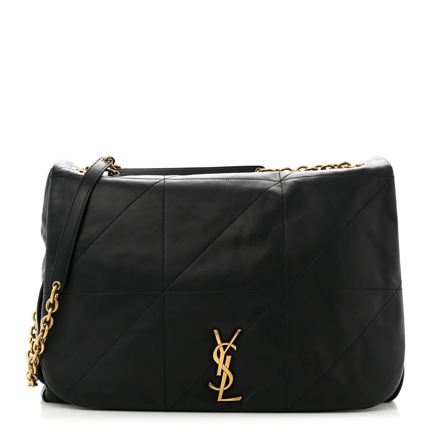 Lambskin Matelasse Monogram Large Jamie 4.3 Black