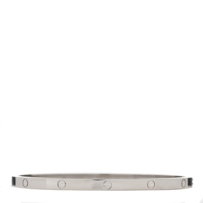 Cartier 18K White Gold Small LOVE Bracelet 17 2 of 5