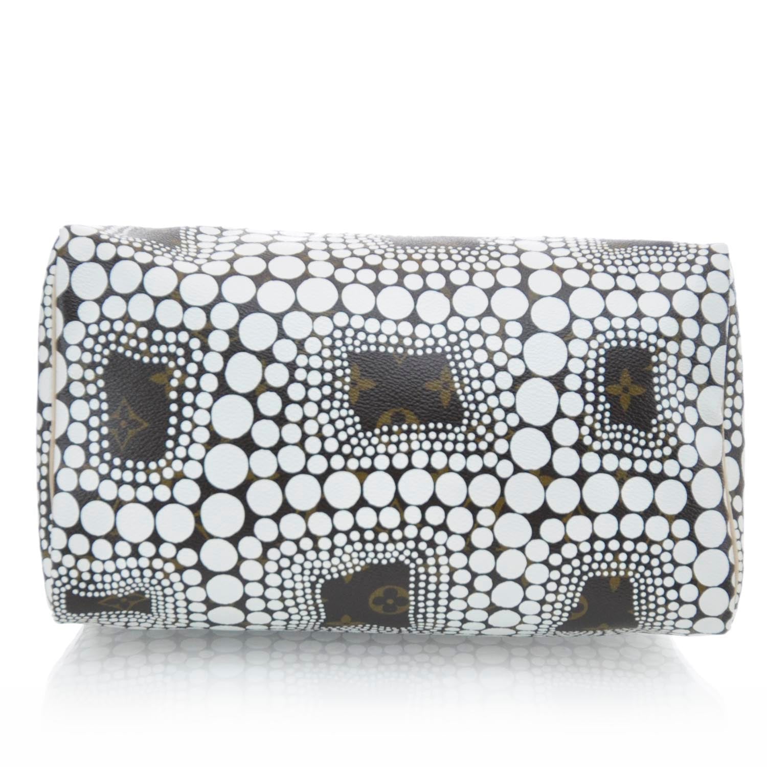 Louis Vuitton Monogram Kusama Town Speedy 30 White 6 of 9