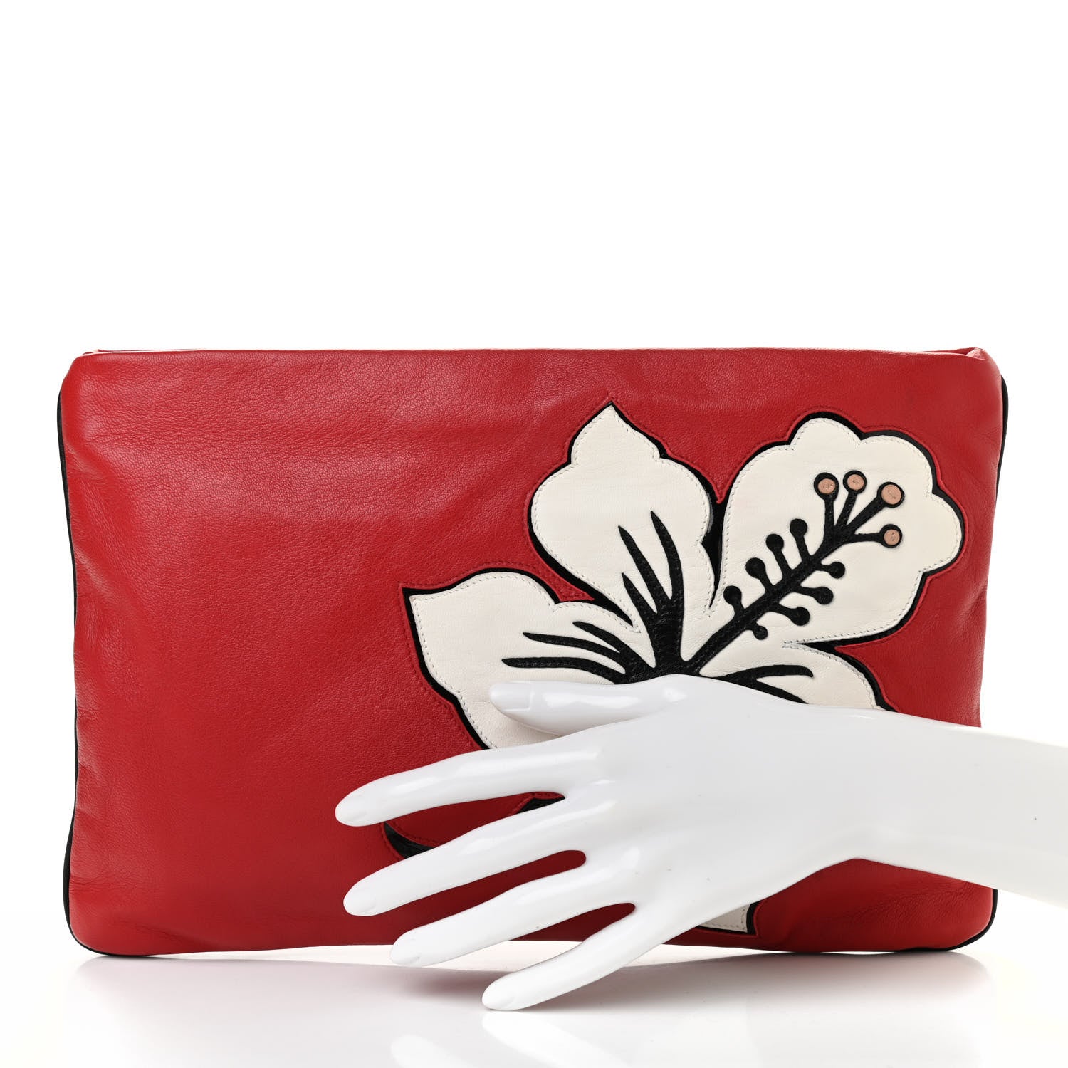 Prada Nappa Zip Pouch Fuoco 2 of 14