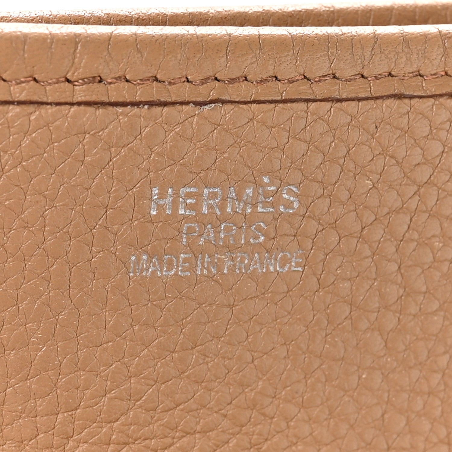 Hermes Taurillon Clemence Evelyne GM Tabac Camel 6 of 11
