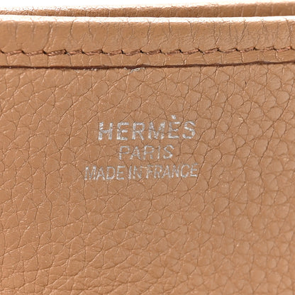 Hermes Taurillon Clemence Evelyne GM Tabac Camel 6 of 11
