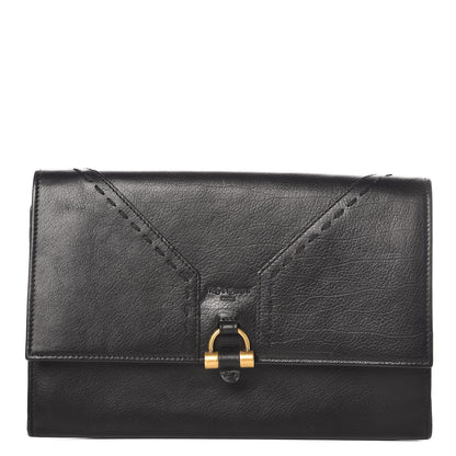 Saint Laurent Calfskin Muse Zip Clutch Black 1 of 7
