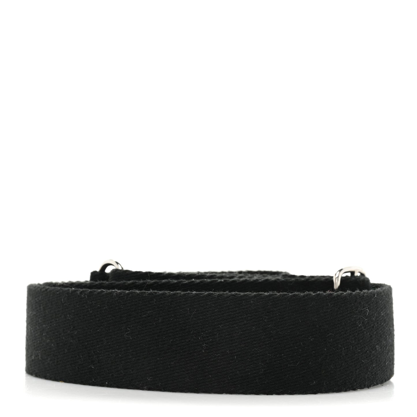 Canvas Calfskin Adjustable Shoulder Strap Black
