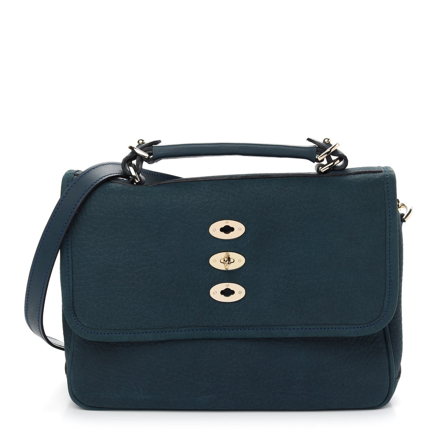 Shrunken Calfskin Medium Bryn Petrol
