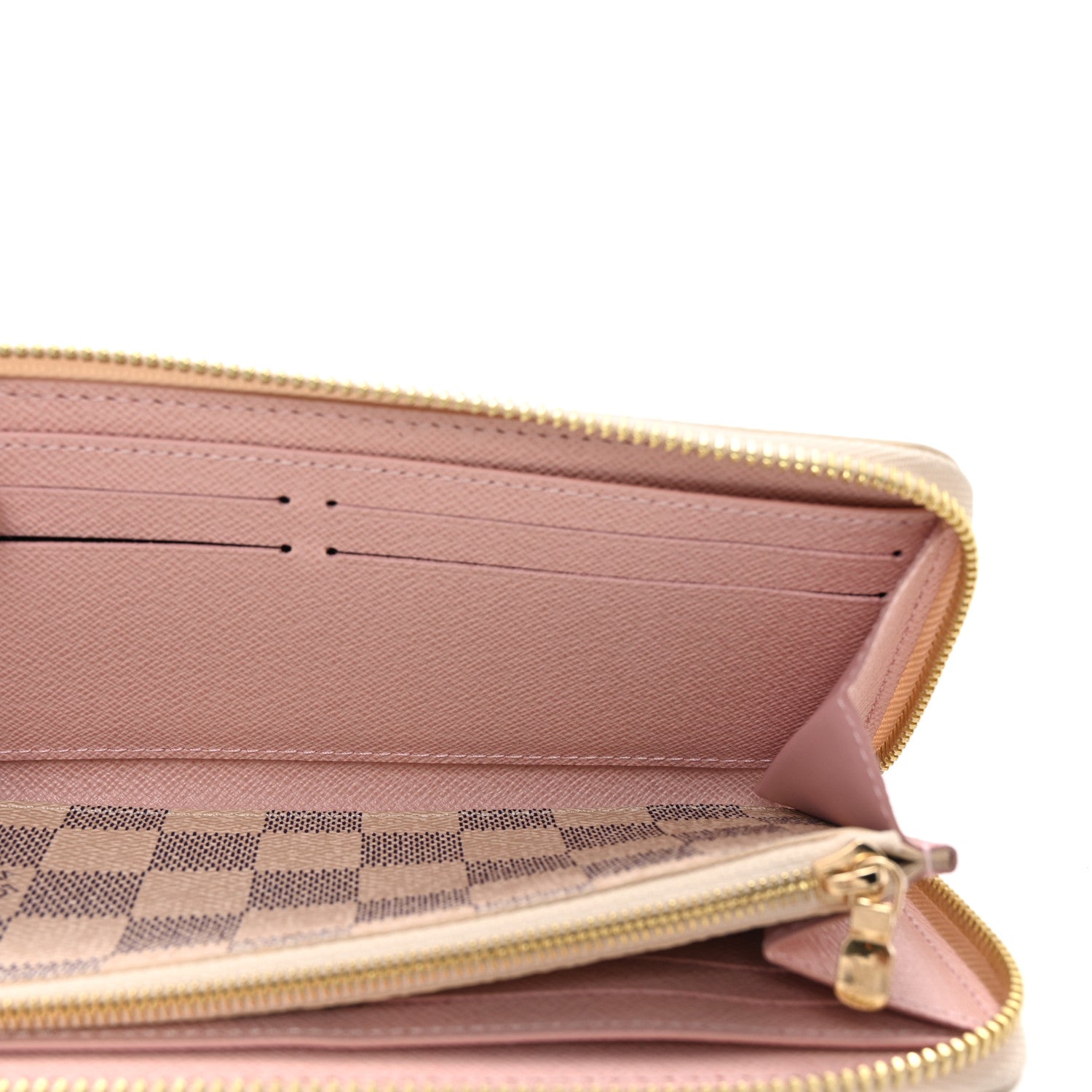 Louis Vuitton Damier Azur Clemence Wallet Rose Ballerine 5 of 6