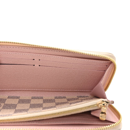 Louis Vuitton Damier Azur Clemence Wallet Rose Ballerine 5 of 6