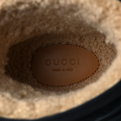 Gucci Suede Wool Womens Prestige Booties 36 Black Butterscotch 6 of 9