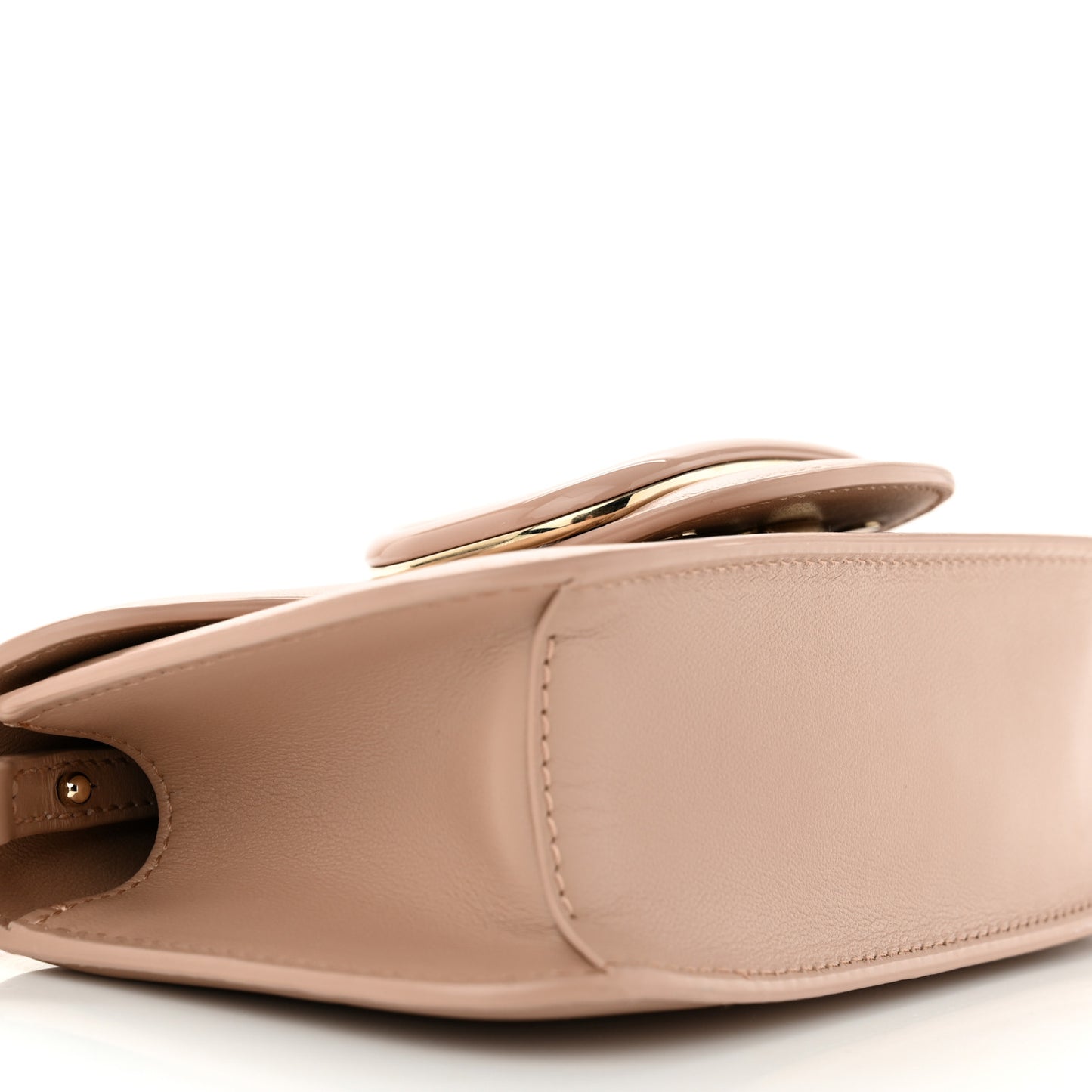 Calfskin Enamel Vlogo Small Loco Shoulder Bag Rose Cannelle