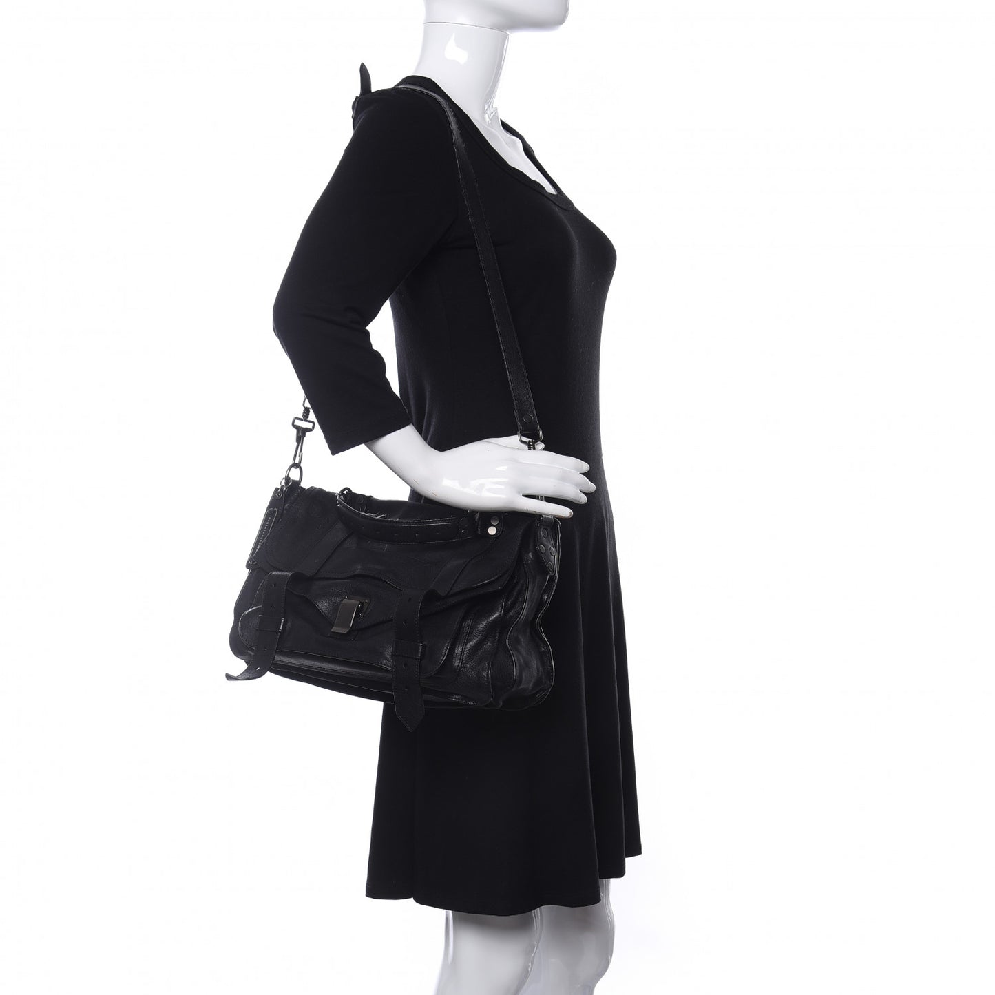 Lambskin Medium PS1 Satchel Black