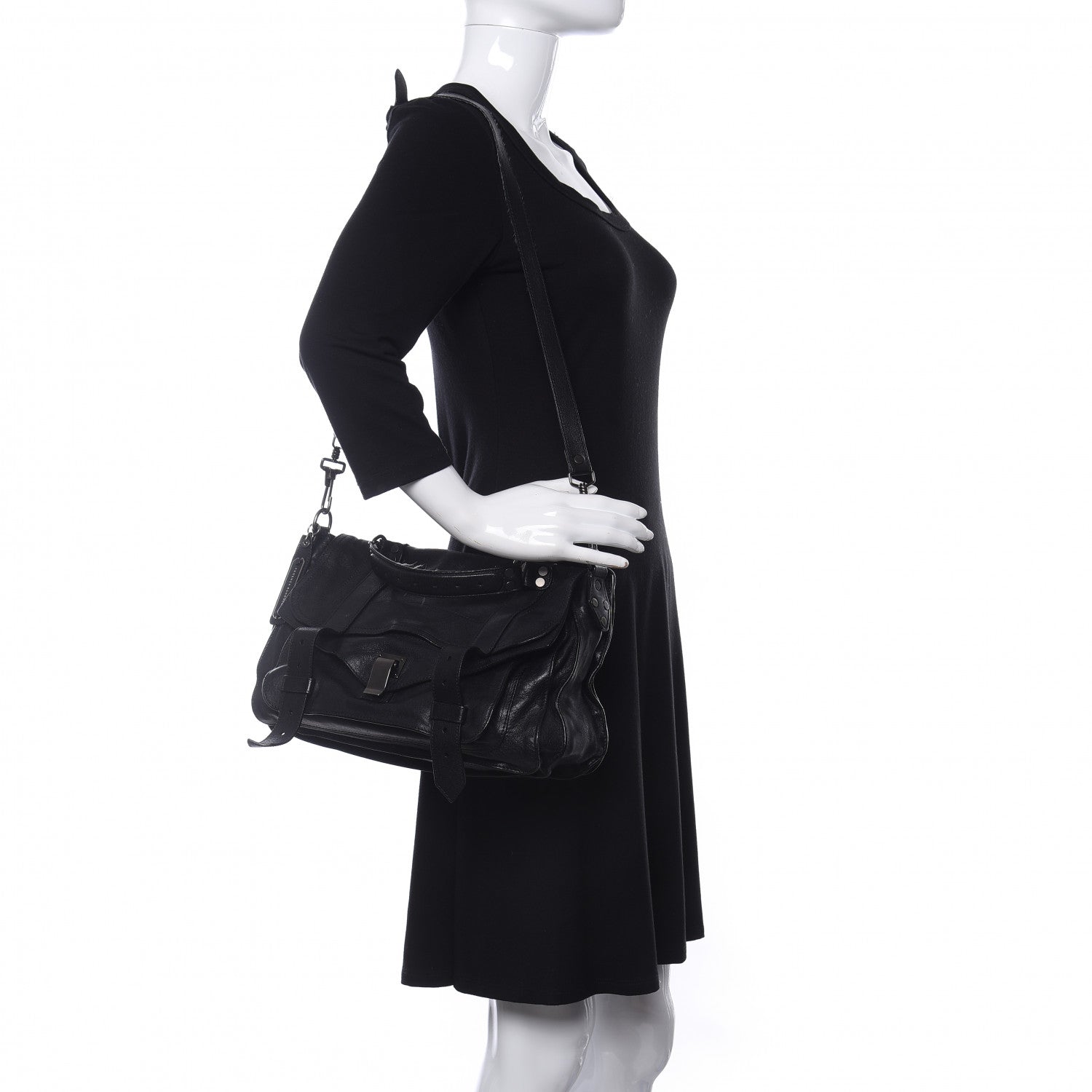 Proenza Schouler Lambskin Medium PS1 Satchel Black 2 of 10