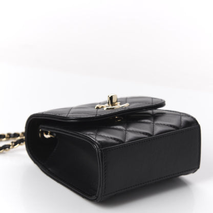 Chanel Lambskin Quilted Mini Trendy CC Chain Wallet Black 3 of 10