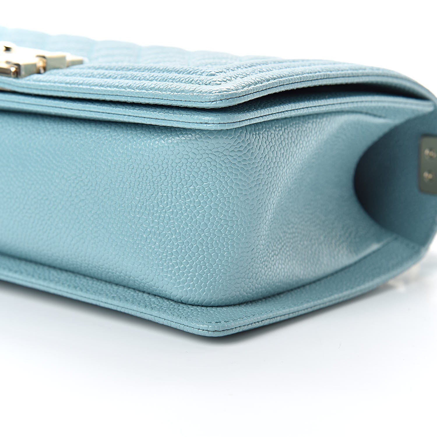 Chanel Caviar Quilted Medium Boy Flap Light Blue 10 of 11