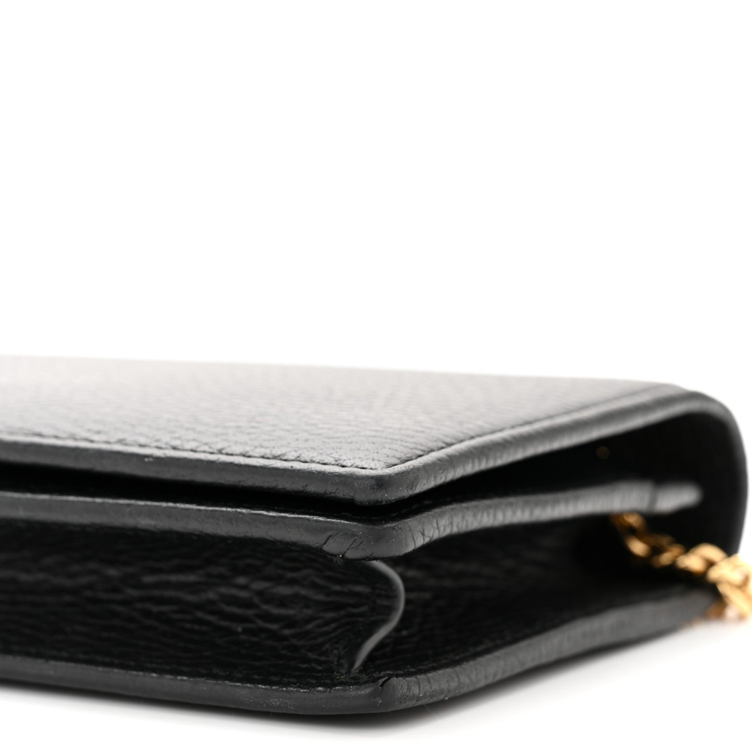 Gucci Calfskin Mini GG Marmont Chain Wallet Black 8 of 11