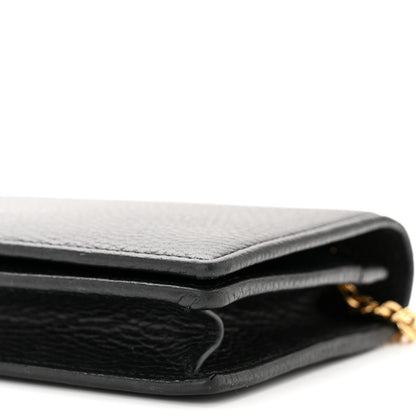 Gucci Calfskin Mini GG Marmont Chain Wallet Black 8 of 11