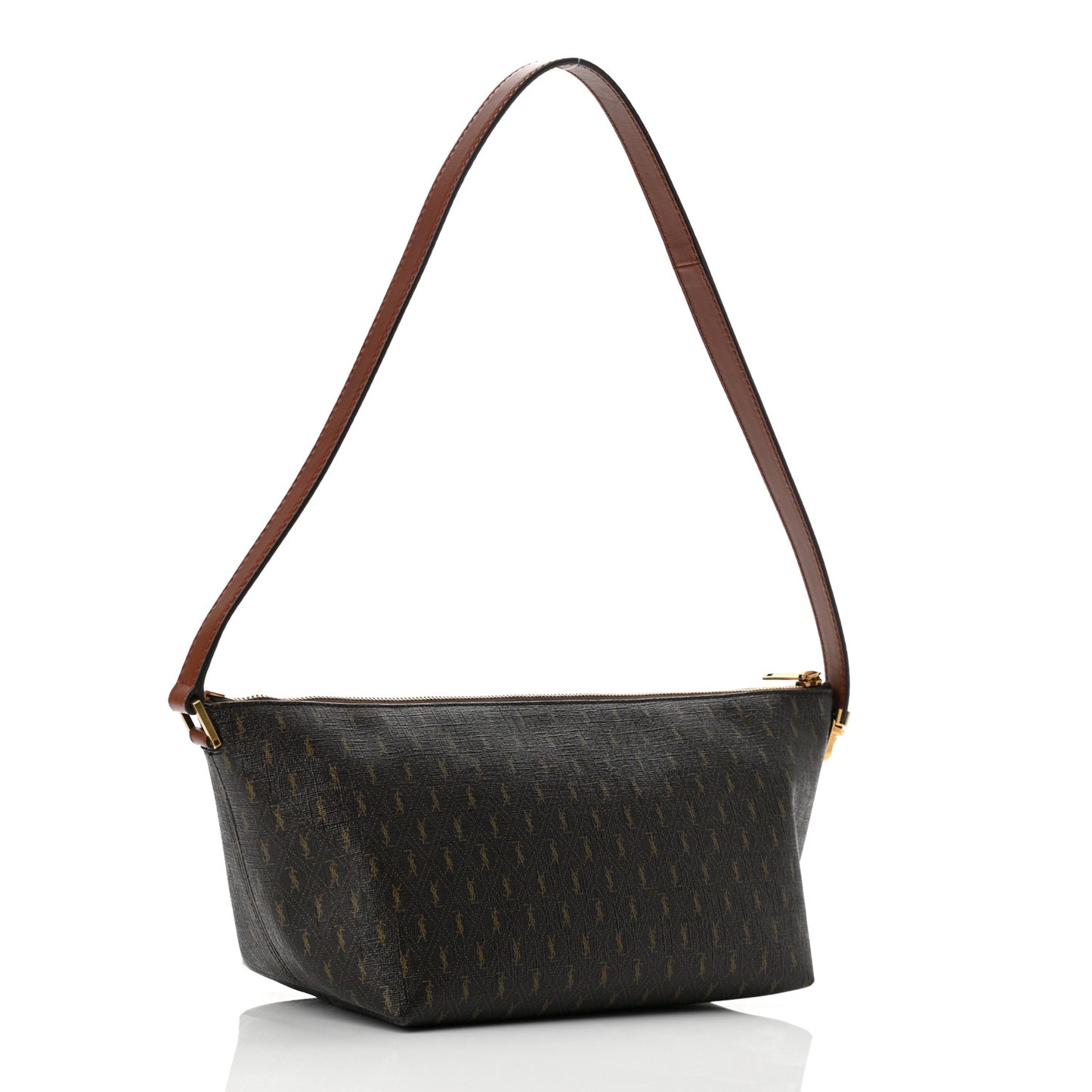 Canvas Smooth Calfskin Le Monogramme Crossbody Bag Chestnut