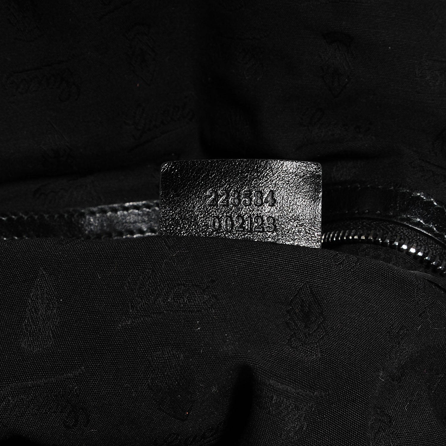 Gucci Iridescent Patent Medium Icon Bit Shoulder Bag Black 8 of 8