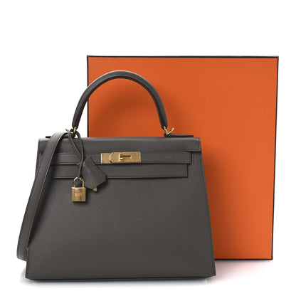 Hermes Epsom Kelly Sellier 28 Etain 14 of 14