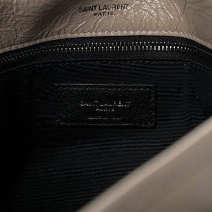Saint Laurent Crinkled Calfskin Matelasse Monogram Medium Niki Chain Satchel Light Natural 7 of 9