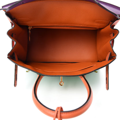 Hermes Togo Horseshoe Birkin 30 Anemone Bambou Orange 5 of 11