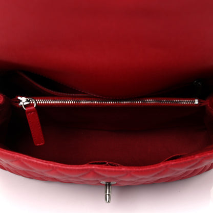 Chanel Caviar Quilted Medium Coco Handle Flap Red 4 of 4
