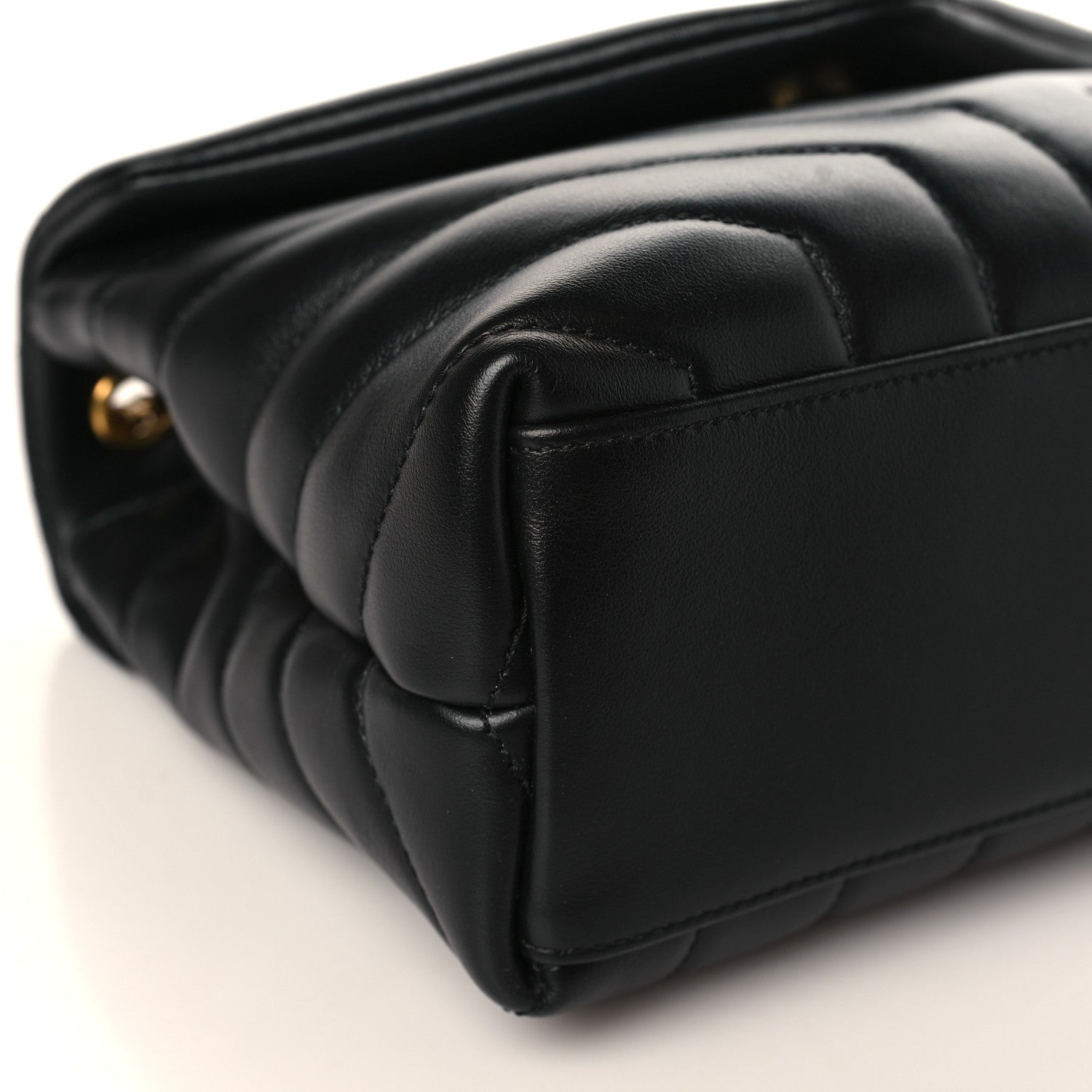 Saint Laurent Calfskin Y Quilted Monogram Small Loulou Chain Satchel Black 8 of 10