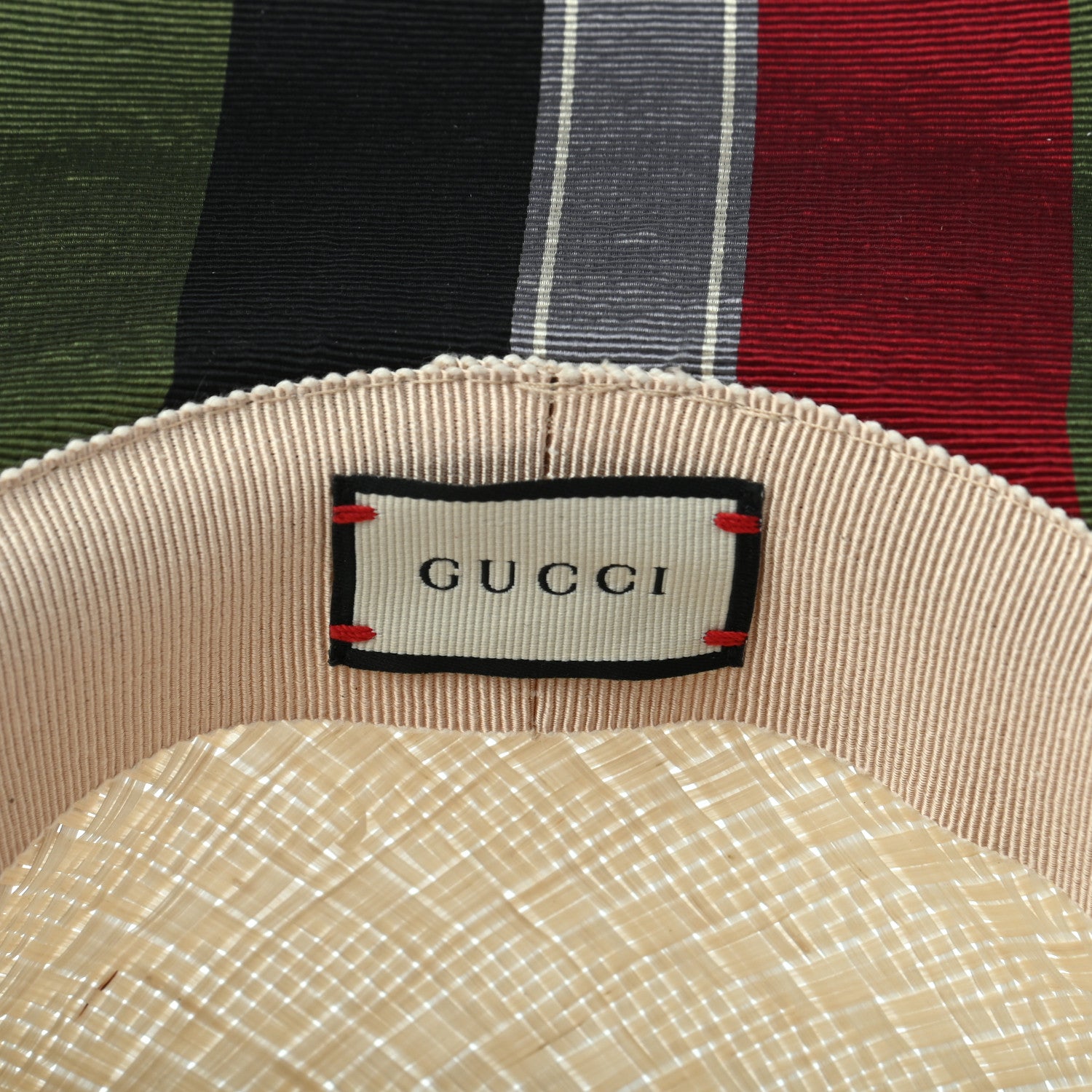 Gucci Straw Bingley Hat S Sand Bordeaux 8 of 9