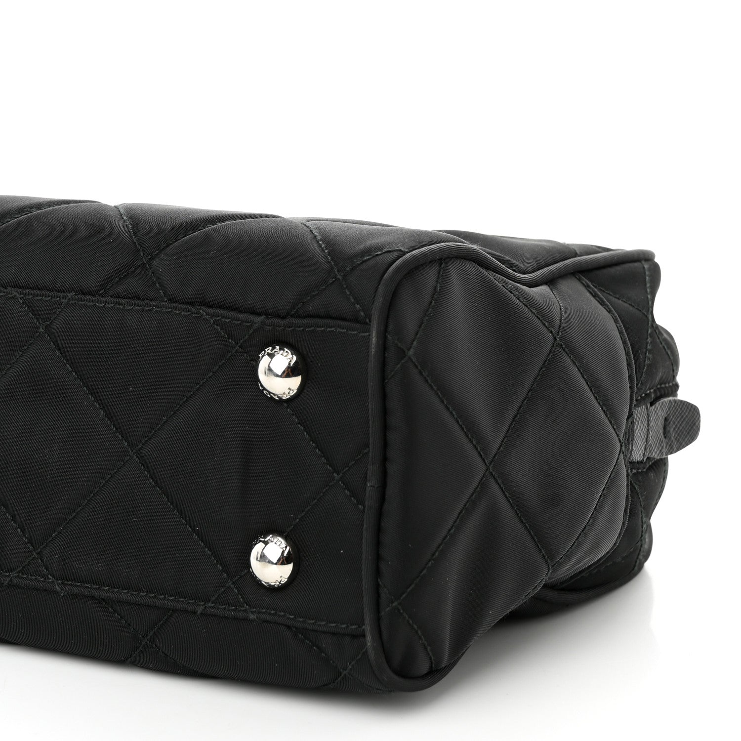 Prada Nylon Tessuto Impuntu Quilted Shoulder Bag Black 9 of 9
