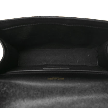 Saint Laurent Grain De Poudre Textured Mixed Matelasse Triquilt Medium Monogram Satchel Black 5 of 9