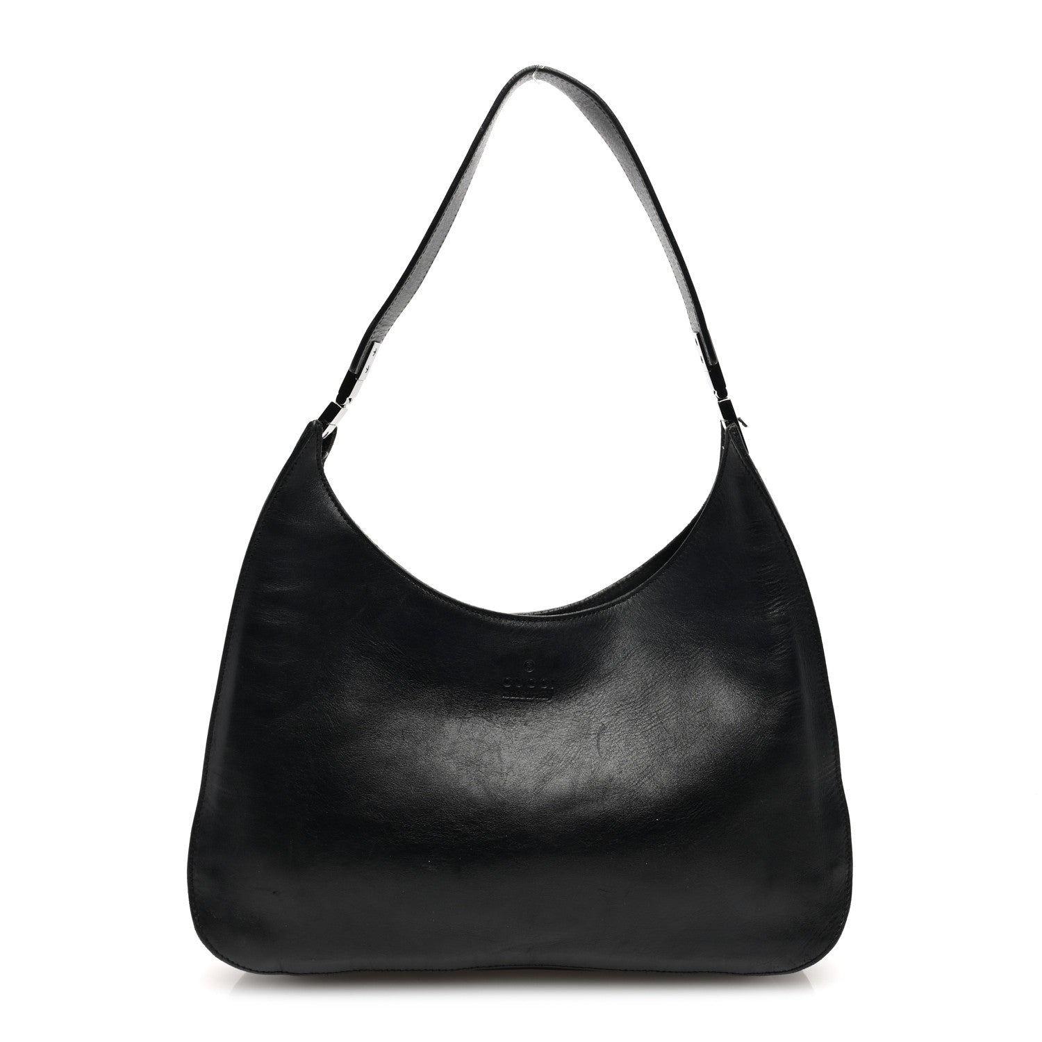 Gucci Calfskin Logo Hobo Bag Black 1 of 13