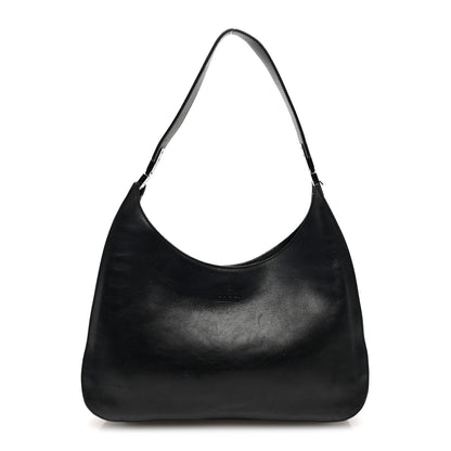 Gucci Calfskin Logo Hobo Bag Black 1 of 13